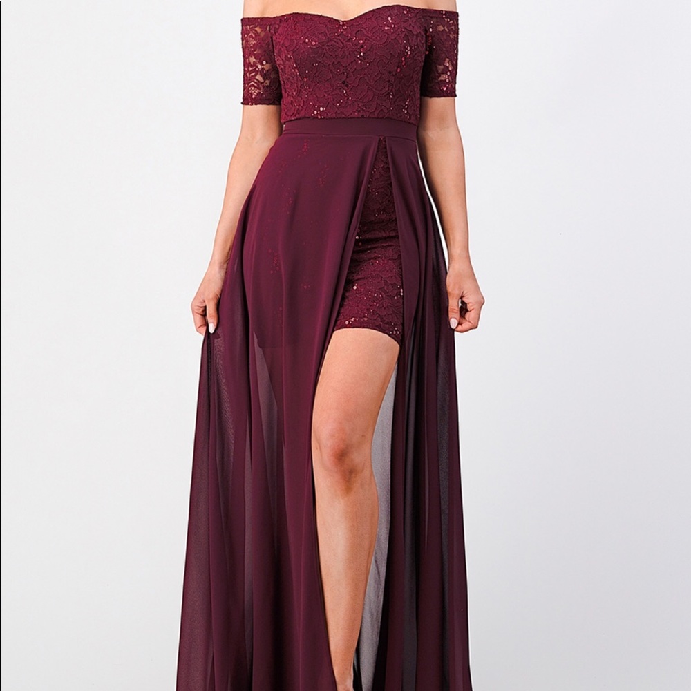🆕 PROM BRIDESMAIDS Off the Shoulder Lace Dress